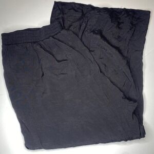 Torrid Black Gauze Wide Leg Pants Elastic Waist Size 2, 2X‎
